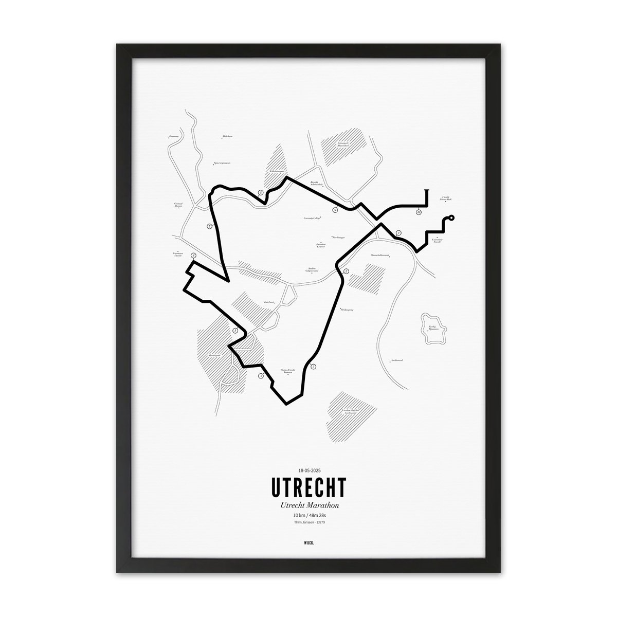 Poster van 10km Marathon Utrecht 2025 | WIJCK. 